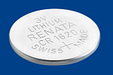 CR1620 батарейка (Lithium 3V) (Renata) (16.0x2.0mm) (68mAh) (упаковка = 10шт)