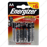 Батарейка AA Energizer LR06-6BL Max, 1.5В, (6/72)