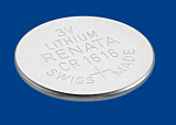 CR1616 батарейка (Lithium 3V) (Renata) (16.0x1.6mm) (50mAh) (упаковка = 10шт)