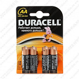 Батарейка AA Duracell LR06-4BL, 1.5В, (4/80/240)